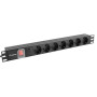 Listwa zasilająca Rack PDU Lanberg PDU-07F-0200-BK - , 1U, 7 gniazd "schuko" (DIN VDE 0620-1), przewód 2m