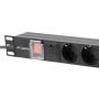 Listwa zasilająca Rack PDU Lanberg PDU-07F-0200-BK - , 1U, 7 gniazd "schuko" (DIN VDE 0620-1), przewód 2m