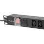 Listwa zasilająca Rack PDU Lanberg PDU-10I-0200-IEC-BK - 1U, 10 gniazd IEC C13, przewód 2m