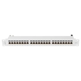 Patchpanel 19" Lanberg PPS7-1024-S - 24 ekranowane porty, 1U, KAT. 7, szary