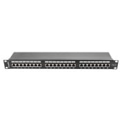 Patchpanel 19" Lanberg PPS6-1024-B - 24 ekranowane porty, 1U, KAT. 6, czarny