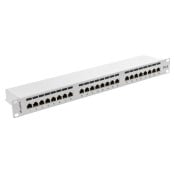 Patchpanel 19" Lanberg PPS6-1024-S - 24 ekranowane porty, 1U, KAT. 6, szary