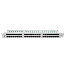 Patchpanel 19" Lanberg PPU6-1048-S - 48 nieekranowanych portów, 1U, KAT. 6, szary