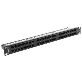 Patchpanel 19" Lanberg PPU6-1048-B - 48 niekranowanych portów, 1U, KAT. 6, czarny