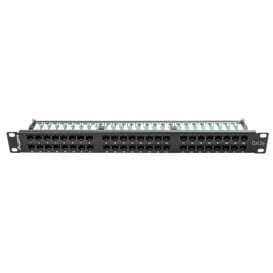 Patchpanel 19" Lanberg PPU5-1048-B - 48 nieekranowanych portów, 1U, KAT. 5r, czarny