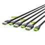 Kabel 3x USB Green Cell Ray USB-A ,  USB-C KABGCSET03 - zdjęcie poglądowe 2