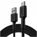Kabel Green Cell PowerStream USB-A do USB-C KABGC22 - 120cm, Ultra Charge QC 3.0, Czarny