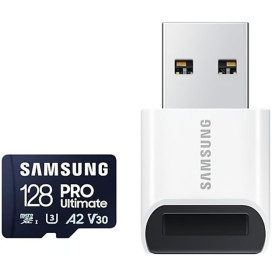 Karta pamięci Samsung Pro Ultimate microSDXC 128GB 130MB/s + czytnik MB-MY128SB/WW - Niebieska