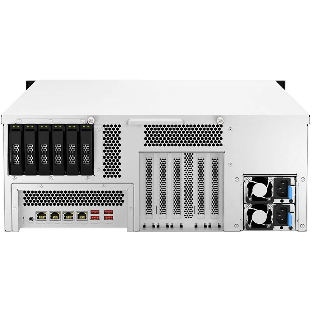 Serwer NAS QNAP Rack TS-H3087XU-RP-E2378-B26C - Rack (4U)/Intel Xeon E-2378/64 GB RAM/72 TB/30 wnęk/3 lata Carry-in
