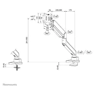 Uchwyt biurkowy do monitora Neomounts by Newstar Next Core Desk Mount DS70PLUS-450BL1 - Czarny