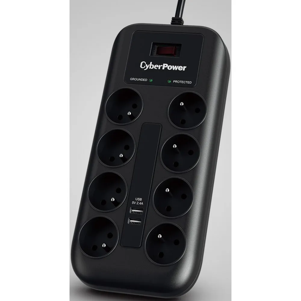 Listwa przeciwprzepięciowa CyberPower P0420SUD0-FR - 8 gniazd FR - 2xU