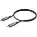 Kabel USB-C LINQ by Elements USB4 Pro LQ48029 - 8K/60Hz, 4K/144Hz, 40Gbps, PD 3.1, Extended Power Range 240W, 1m, Czarny
