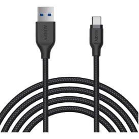 Kabel AUKEY USB-A do USB-C CB-AC2 BK - 5Gbps, Quick Charge 3.0, 2m, Czarny