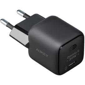 Ładowarka USB-C GaN AUKEY Omnia II Mini 20W PA-B1T - Power Delivery 20W, Czarna