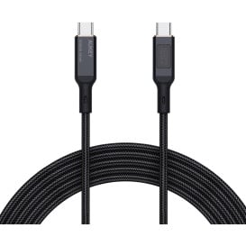 Kabel AUKEY USB-C do USB-C CB-MCC102 BK - PD 100W, 1,8 m, Czarny