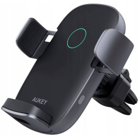 Uchwyt ładowarka bezprzewodowa indukcyjna AUKEY Qi HD-C52 10W - USB-C, 5W|7,5W|10W, Czarna