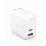 Ładowarka sieciowa AUKEY 65W PA-B3 WHITE - 1x USB-A, 1x USB-C, Power Delivery 5.4A 65W, Biała