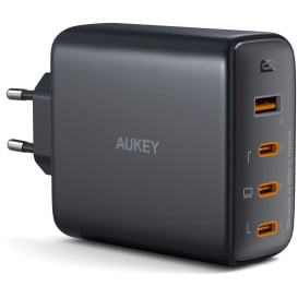 Ładowarka sieciowa AUKEY Omnia II Mix S PA-B7S 100W - 3x USB-C, 1x USB, Power Delivery 4.0, Czarna