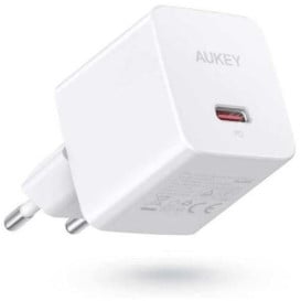 Ładowarka sieciowa AUKEY Mini PA-Y20S WHITE - 1x USB-C, Power Delivery 20W, Biała