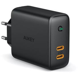 Ładowarka sieciowa AUKEY PA-D2 USB-C 36W - 2x USB-C, Power Delivery 3.0 6A 36W, Czarna