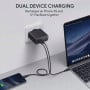 Ładowarka sieciowa AUKEY PA-D5 63W - 2x USB-C, Power Delivery 3.0 6A 63W, Czarna