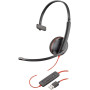Słuchawki nauszne Poly Blackwire 3210 USB-A 77R24A6 - Czarne