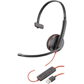 Słuchawki nauszne Poly Blackwire 3210 USB-A 77R24A6 - Czarne