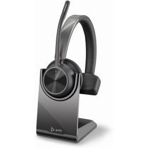 Słuchawka bezprzewodowa nauszna Poly Voyager 4310 UC Monaural Headset BT700 USB-A Adapter Charging Stand 77Y92AA - Czarna