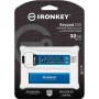 Pendrive Kingston IronKey Keypad 200 32 GB IKKP200/32GB - FIPS 140-3 Lvl 3 Pending AES-256 Encrypted, Niebieski