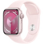 Smartwatch Apple Watch 9 MR9H3QR/A - 45mm GPS aluminium w kolorze różowym z paskiem sportowym w kolorze jasnoróżowym, M|L