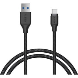 Kabel AUKEY USB-A do USB-C CB-AC1 BLACK - Power Delivery 60W, 5 Gbps, 1,2m, Czarny