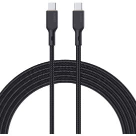 Kabel AUKEY USB-C do USB-C CB-NCC2 - 1.8m, Power Delivery 3A 60W, USB 2.0, Czarny