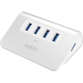 Hub USB AUKEY Slim CB-H5 - 4xUSB 3.0, 5Gbps, Biały