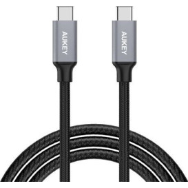 Kabel AUKEY USB-C do USB-C CB-CD5 BK - Power Delivery 60W 5A, 5 Gbps, 1m, Czarny