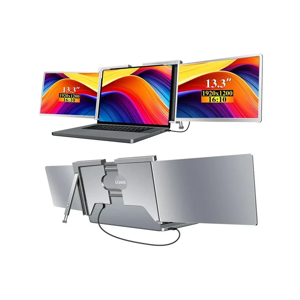 Monitor Extralink EX.21557 - 13,3"/1920x1200 (WUXGA)/16:10/IPS/USB-C/Srebrny - zdjęcie