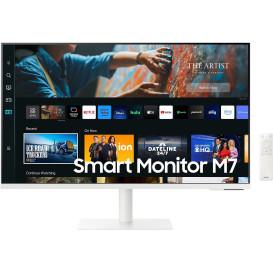 Monitor Samsung Smart M7 LS27CM703UUXDU - 27"/3840x2160 (4K)/60Hz/VA/HDR/4 ms/pivot/USB-C/Biało-czarny
