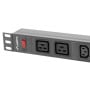 Listwa zasilająca Rack PDU Lanberg PDU-02I1908I-0200-C20-BK - 1U, 2x IEC C19, 8x IEC C13, przewód 2m IEC C20