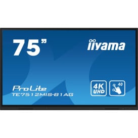 Monitor iiyama ProLite TE7512MIS-B1AG - 74,5"/3840x2160 (4K)/IPS/8 ms/dotykowy/USB-C/Czarny