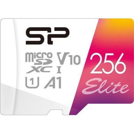 Karta pamięci Silicon Power Elite microSDXC 256GB SP256GBSTXBV1V20SP - C10, UHS-I U1, A1, V10, Adapter microSD-SD