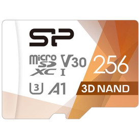 Karta pamięci Silicon Power microSDXC Superior Pro 256GB SP256GBSTXDU3V20AB - Class 10, UHS-I U3, V30, A1, 4K UHD, Adapter