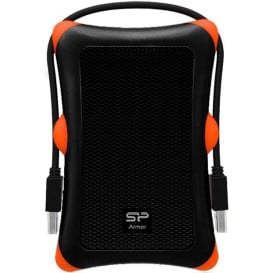 Dysk zewnętrzny HDD 1 TB Silicon Power Armor A30 SP010TBPHDA30S3K - 2.5", USB 3.2, 5400 obr/min, Pomarańczowy, Czarny