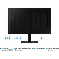 Monitor Samsung ViewFinity S6 S60D LS24D600EAUXEN, 24", 2560x1440 (QHD), 100Hz, IPS, FreeSync, HDR, 5 ms, pivot, Czarny | Sklep 