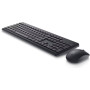 Zestaw bezprzewodowy klawiatura i mysz Dell KM3322W 580-AKGP - Czarny