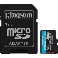 Karta microSD Kingston 256GB Canvas Go Plus + adapter SDCG4/256GB - Class 10, UHS-I, U3, V30, A2