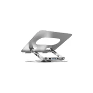 Podstawka pod laptopa Unitek Laptop Stand with Detachable USB-C Hub D1109B01 - Srebrna