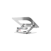 Podstawka pod laptopa Unitek Laptop Stand with Detachable USB-C Hub D1109B01 - Srebrna