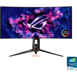 Monitor ASUS PG34WCDM - 34"/3440x1440 (UWQHD)/240Hz/21:9/zakrzywiony/OLED/FreeSync/HDR/0,03 ms/USB-C/Czarno-srebrny