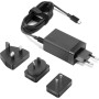 Zasilacz sieciowy Lenovo USB-C Travel Adapter 65W G0A6N065WW - 4 wymienne wtyczki (USA, UE, AU, GB), Czarny