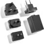 Zasilacz sieciowy Lenovo USB-C Travel Adapter 65W G0A6N065WW - 4 wymienne wtyczki (USA, UE, AU, GB), Czarny