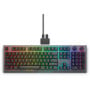 Klawiatura Dell Alienware Tri-Mode AW920K Wireless Gaming Keyboard 545-BBFL - US, Cherry MX Red, Bluetooth, Szara, Czrna